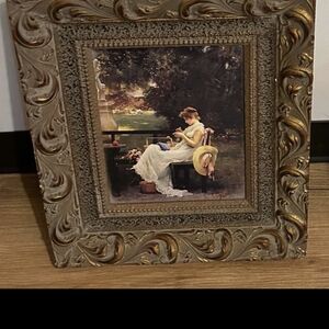 Elegant Gold and Brown Ornate Picture Frame